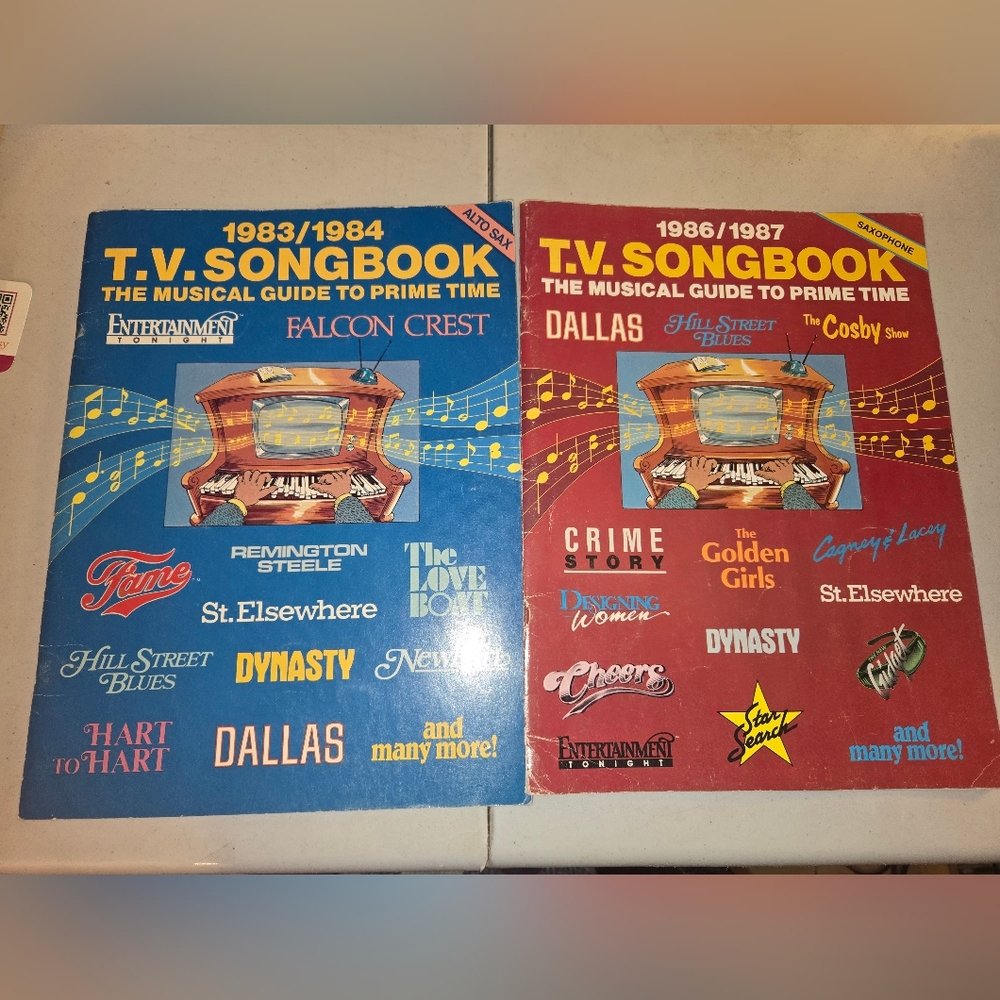 1983/1984 T.V. Songbook The Musical Guide To Prime Time ALTO SAX + 1986 / 1987